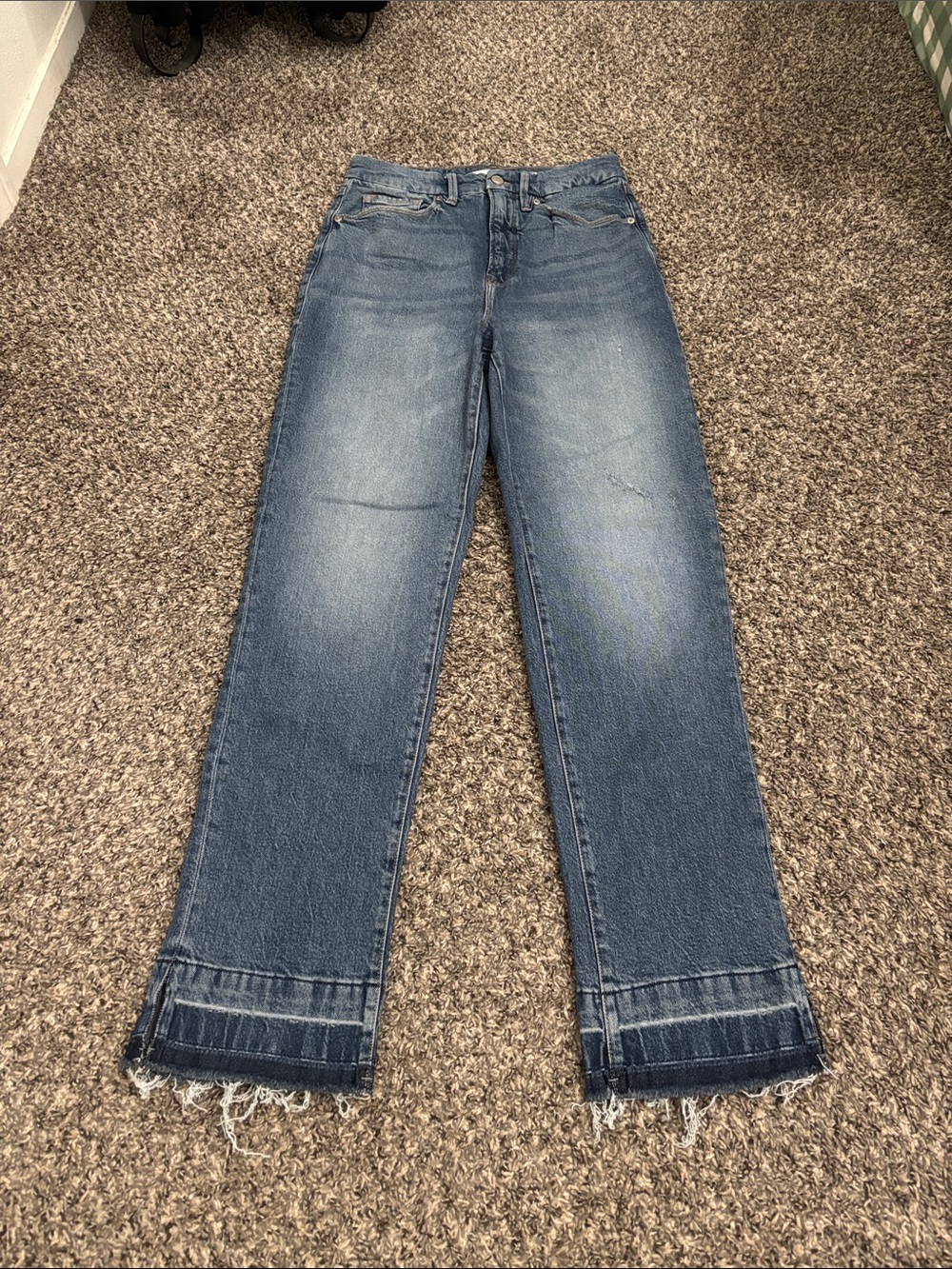 Good American Good Boy Straight super high rise straight 32” inseam 6/28 jeans